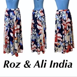 Roz & Ali Maxi Floral Skirt Long and Flowing